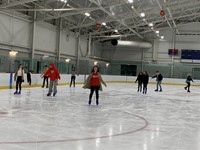 students ice skating