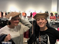 students wearing hats