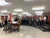 students in chorus room