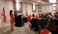 maureen pratt roberts giving speech