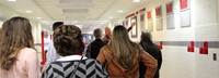 honorees getting tour of school