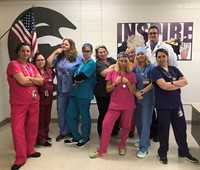 teachers dressed up as doctors