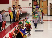 wide shot of pre k parade