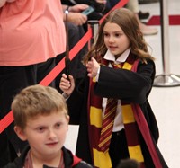 students in parade