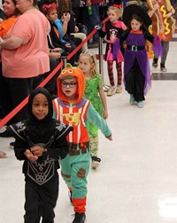 students in parade