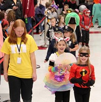 students in parade