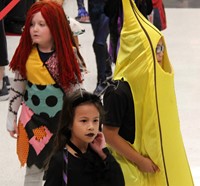 students in parade