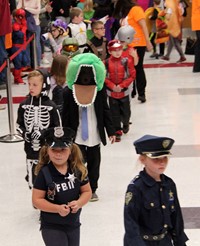 students in parade