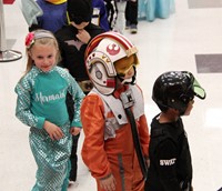 students in parade