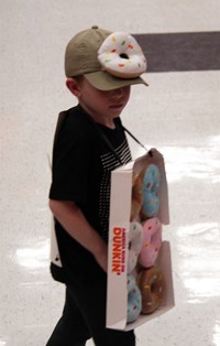 student in parade