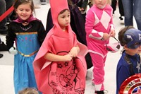 students in parade