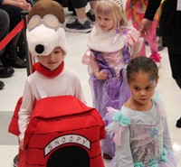 students in parade