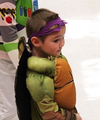 student in parade