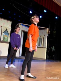 two students at musical practice