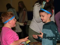 two students playing game