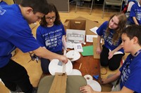 chenango bridge elementary students taking part in engineering day activities