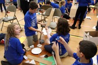 chenango bridge elementary students taking part in engineering day activities