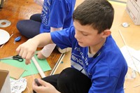 chenango bridge elementary students taking part in engineering day activities