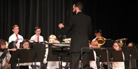 seventh and eighth grade band performing