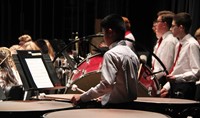 students playing percussion instruments