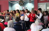 students playing instruments in concert