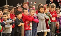 students dancing