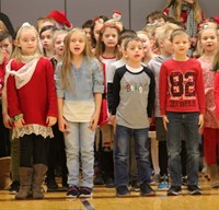 students singing and dancing