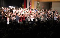 chorus students performing in winter concert