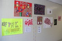 more 100 days of school projects in hallway