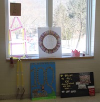 additional 100 days of school projects in hallway