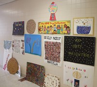 100 days of school projects in hallway