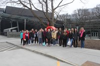 group outside of corning museum of glass