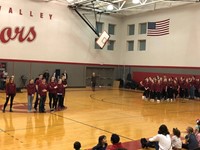 students giving addams family musical preview