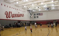 wide shot of gymnasium for the big gifted give event