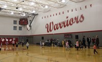 wide shot of gymnasium for big gifted give event