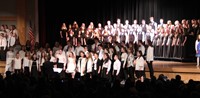 students singing in chenango valley warriors for peace concert 21