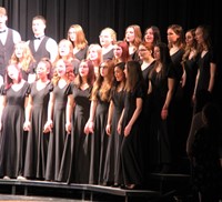 students singing in chenango valley warriors for peace concert 19