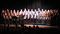 students singing in chenango valley warriors for peace concert 16