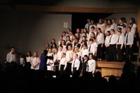 students singing in chenango valley warriors for peace concert 15