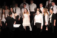 students singing in chenango valley warriors for peace concert 12