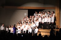 students singing in chenango valley warriors for peace concert 9