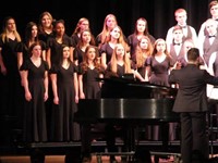 students singing in chenango valley warriors for peace concert 8