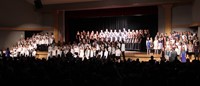 students singing in chenango valley warriors for peace concert 1