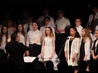 students singing in chenango valley warriors for peace concert 5