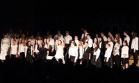 students singing in chenango valley warriors for peace concert 3