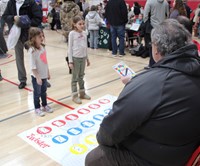 students playing game at steam night