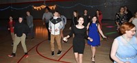 students dancing at snowball dance