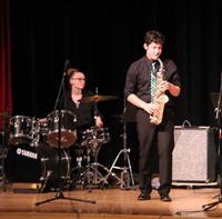 Students performing in Pops Concert 15