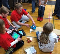 students taking part in robo rave competition 17