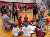 students taking part in robo rave competition 14